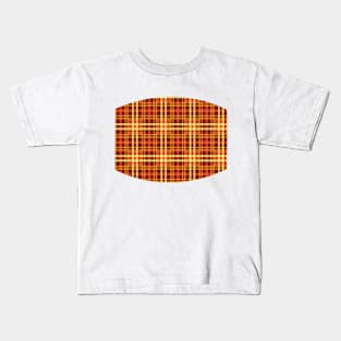 Fall Plaid Pattern Kids T-Shirt